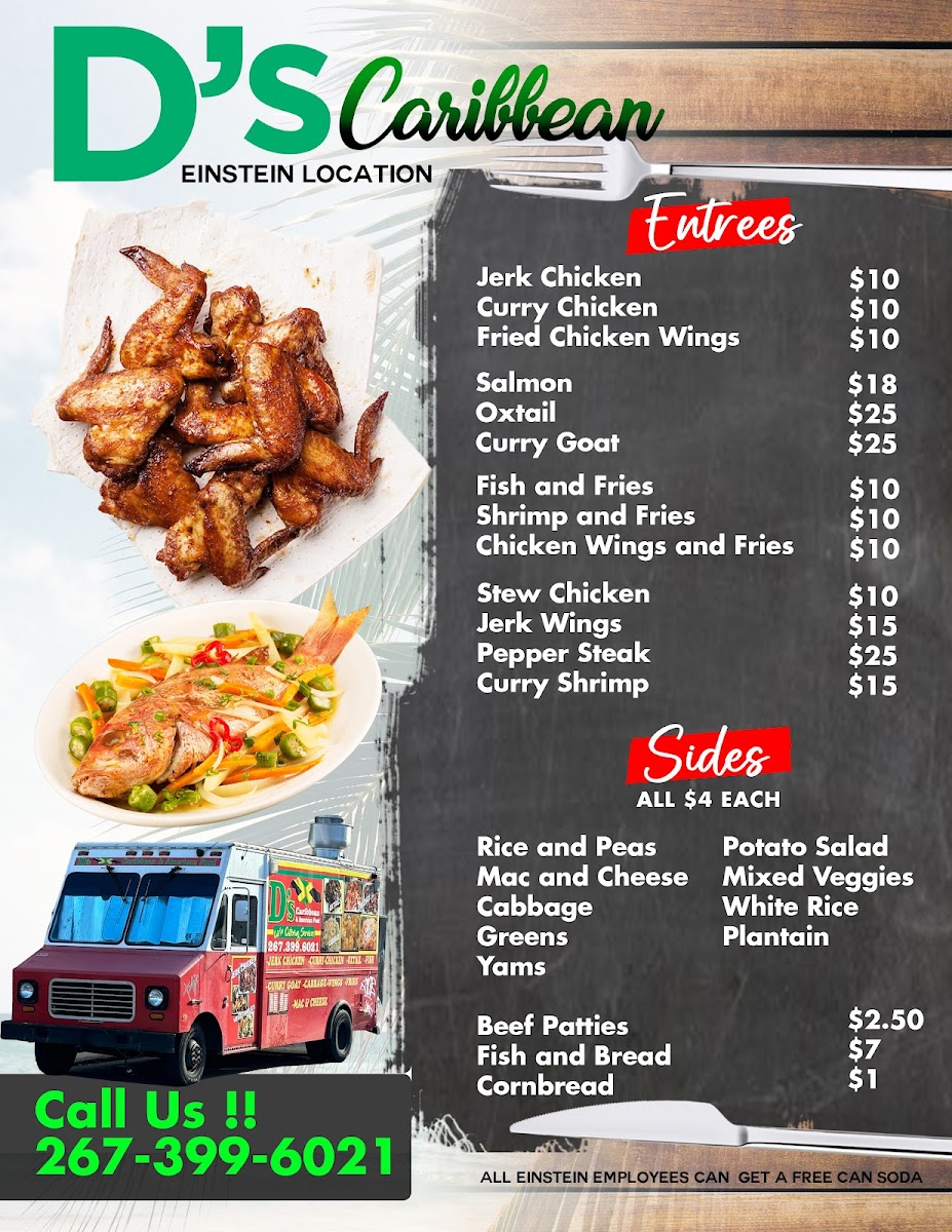 D's Caribbean and American food Menu - Image 5