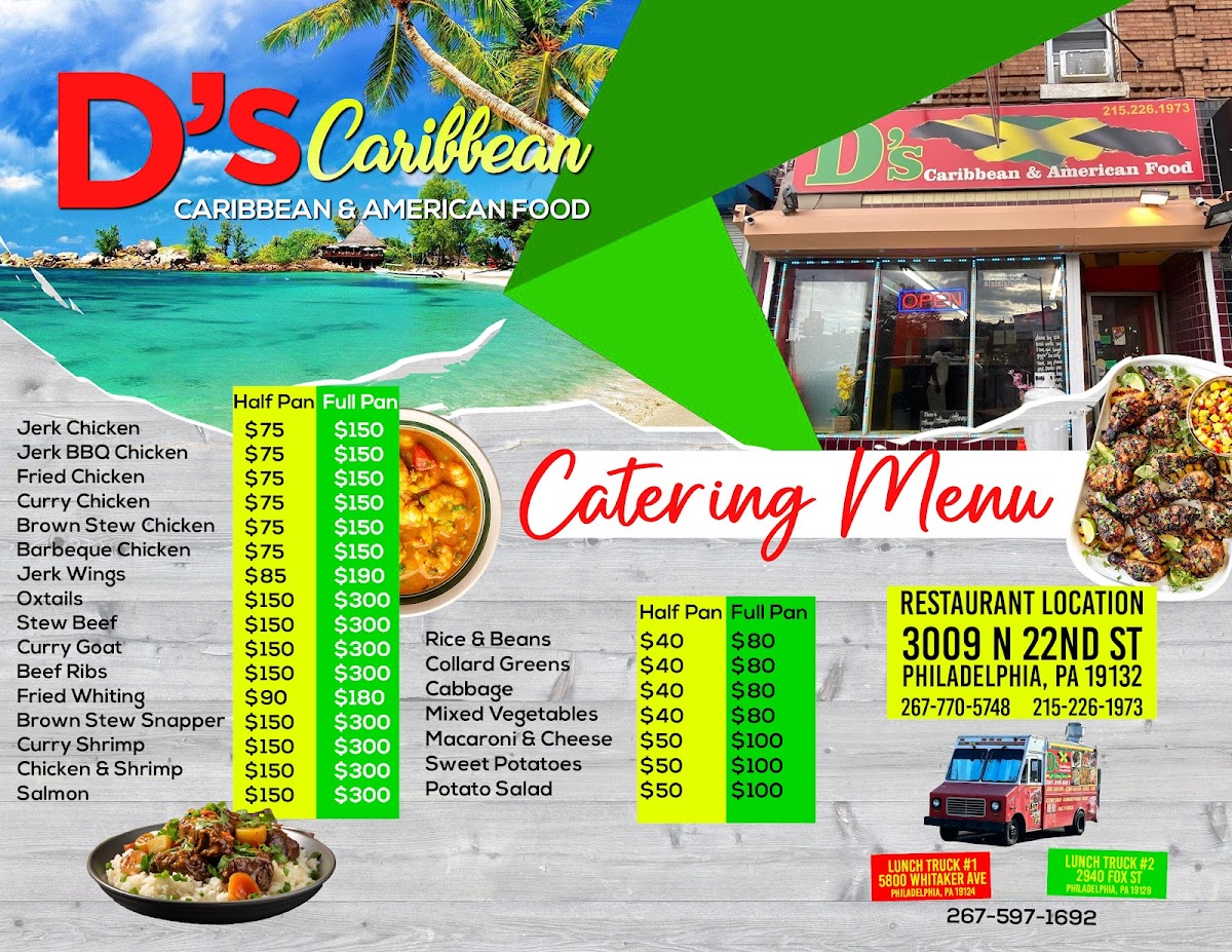 D's Caribbean and American food Menu - Image 6